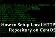 Cómo configurar el repositorio HTTP Yum local en CentOS